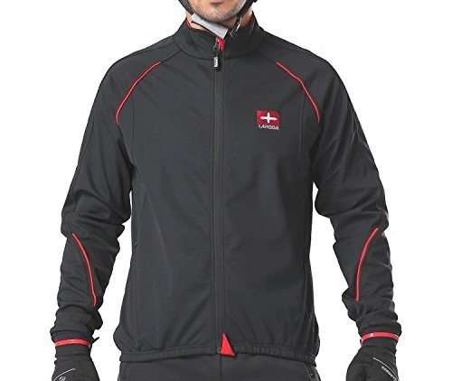 4ucycling Windproof Full Zip Wind Jacket with 3-layers Composite Stretchy Fabric Black