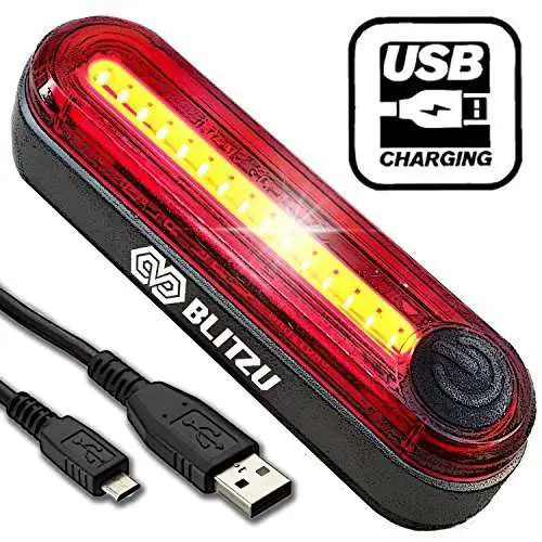 BLITZU Cyborg 120T USB Rechargeable LED Bike Tail Light