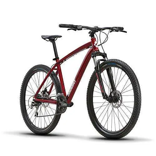 Diamondback Bicycles Overdrive Hardtail Mountain Bike with 27.5" Wheels, 18"/Medium, Red