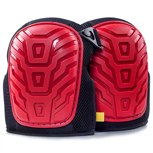 Professional Knee Pads - Easy to WEAR Heavy Duty Memory Foam Padding, Comfortable Gel Cushion, Strong Straps FITS All, Adjustable Easy-Fix Clips - Best for Gardening, Construction, Flooring
