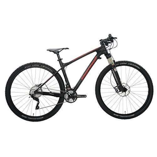 Steppenwolf Men's Tundra Carbon LTD Hardtail Mountain Bike, 29 inch wheels, 20 inch frame, Men's Bike, Black/Red, 99% assembled