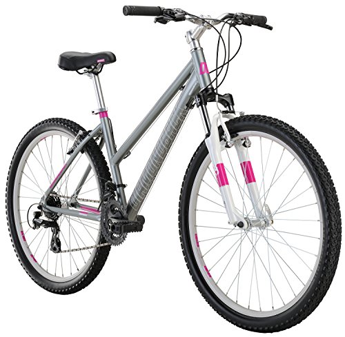 Diamondback Bicycles Laurito Womens Recreational Mountainbike, 17" Frame, Silver, 17" / Medium